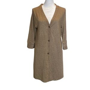 Cuddl Duds women's Medium Petite SOFT button up long line lightweight cardigan